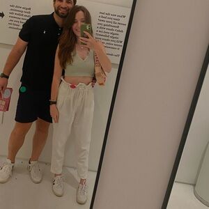 Free people white pants, size xs